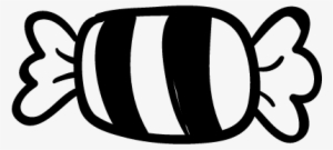Wrapped Candy Vector - Black And White Candy Vector