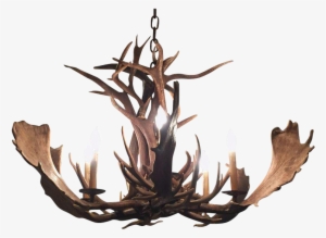 Deer And Moose Antler Chandelier - Chandelier