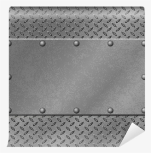 A Metal Background With Tread Plate And Rivets Wall - Tattoos Metal Rivets