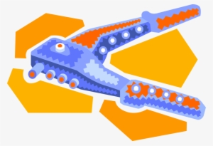 Vector Illustration Of Riveter Rivet Gun Tool With