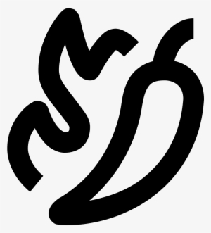 Chili Pepper Icon - Calligraphy