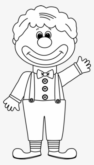 Clown Clipart Line Art - Clown Black And White Clip Art
