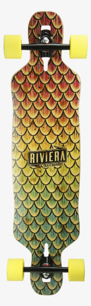 Riviera Beta Fish Drop Through Complete 38" Free Usa - Longboard
