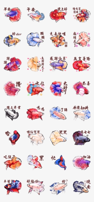 I Love Beta Fish-daily - Sticker