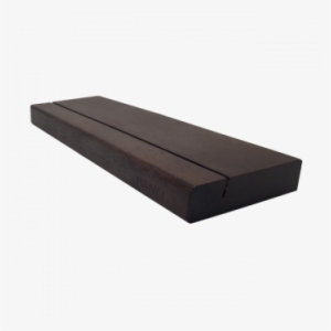 8″ Merbau Hardwood Panel Holder Walnut Color - Copper Drip Plate