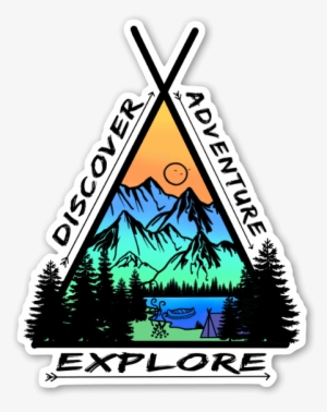 Explore, Discover Adventure Sticker - 5 Wide Forest Trees Sticker Decal For Macbook Pro,