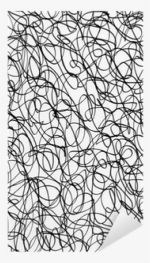 Black Ink Scribble Abstract Pattern On White Paper - Arte Abstrata Rabiscos