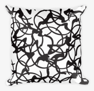 Scribble Doodle Square Pillow - Cushion