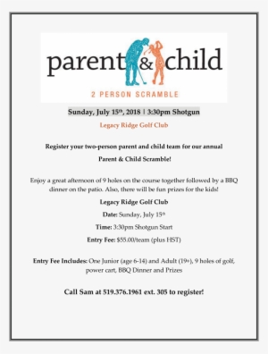 Parent Child 2 Person Scramble July - Mackenzie Richmond Hill Hospital