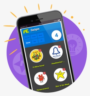 Smile As Your Child Is Awarded A Badge - Smartphone
