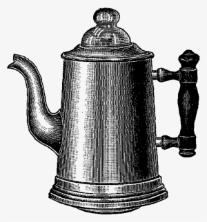 Vintage Coffee Pot Clip Art - Drawing