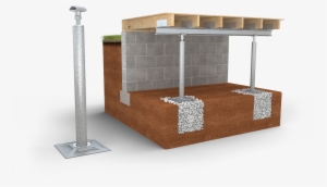Steel Columns Are Secured To The Beams Or Joists In - Crawl Space Steel Beams
