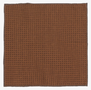 Orange Square Print Two Faced Pocket Square - Wool