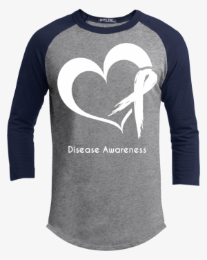Heart Ribbon Customisable Baseball Shirt