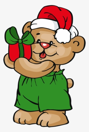 Cute Christmas Bear - Christmas Bear Clipart Png