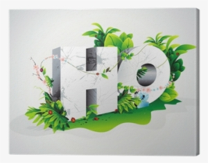 Cuadro En Lienzo Vector Natural Letras 3d • Pixers® - Summer