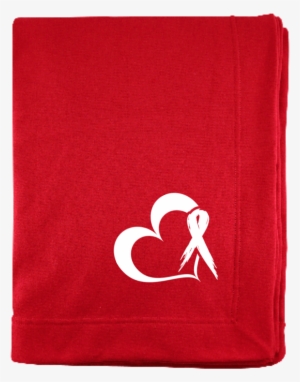 Heart Ribbon Sweatshirt Blanket - Towel