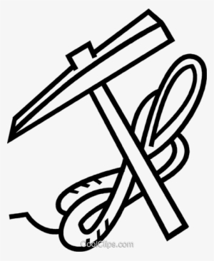 Mountain Climbing Pick Royalty Free Vector Clip Art - Climbing