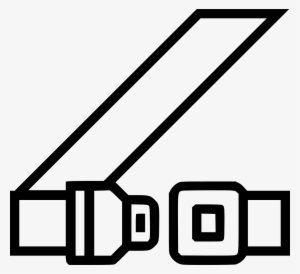 Png File - Black And White Seat Belt Clipart