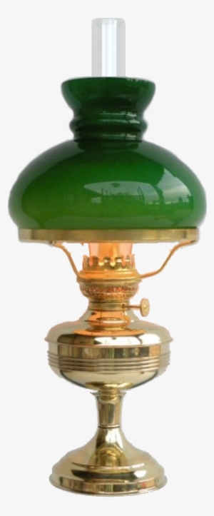 'patronne' Brass Oil Lamp With Student Shade - Incandescent Light Bulb