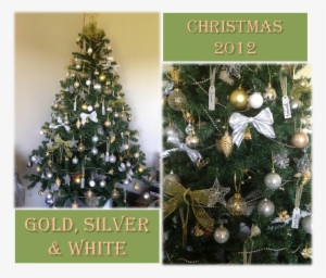 This Year I Went With Gold, Silver And White, Here - Christmas Tree