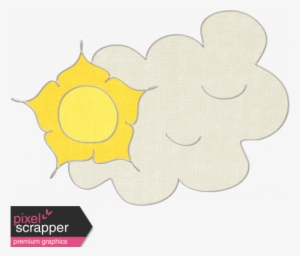 Clouds And Sun Doodle - Digital Scrapbooking