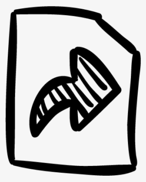 Next File Sketch With Right Arrow Vector - Sketch