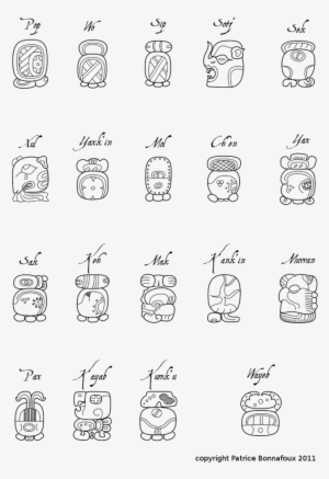 Maya Calendar - Haab - Mayan Calendar Glyphs