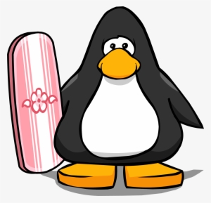 Pink Striped Wakeboard Pc - Club Penguin Blue Horn