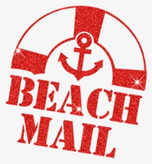 Heat Transfer Beach Mail Anchor Design With Red Glitter - Stencil1 6"x6" Stencil-peace Signs