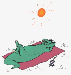 Alligator Sunbathing Svg Clip Arts 564 X 597 Px