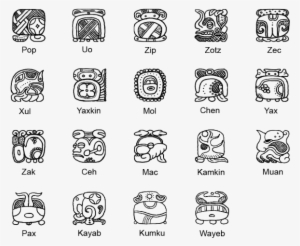 Drawn Calendar Mayan - Mayan Symbols - 640x480 PNG Download - PNGkit
