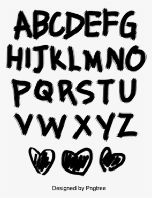 Fen Bizi English Alphabet, Creative Letters, Chalk - Art