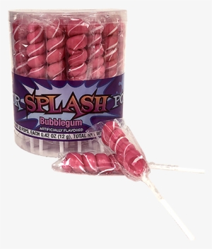 Hot Pink & White Color Splash Bubble Gum Flavor Unicorn - White