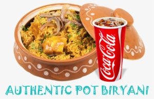 Hyderabadi Dum Biryani - 12oz Coke Paper Cup