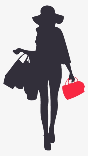 Chica De Compras Silueta