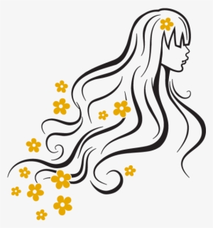 Vinilos Decorativos Silueta Mujer Primavera - Silueta Rostro De Mujer A Color