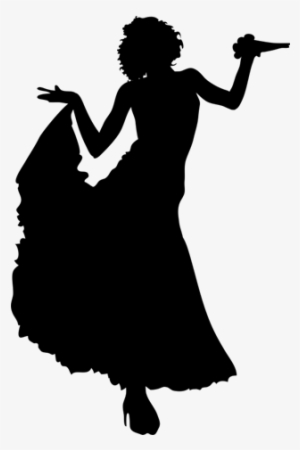 Vinilo Decorativo Silueta Mujer Vestido Largo - Silueta De Mujer Con Vestido Largo Png