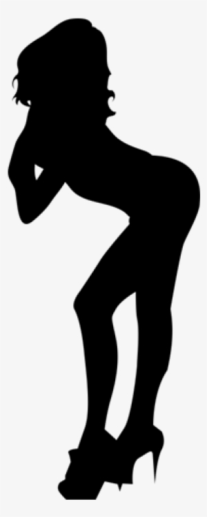 Vinilo Decorativo Silueta Mujer Desnuda Con Tacones - Silueta De Mujer Sensual Png