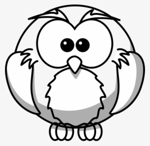 The Line Art Of Owl - Black And White Colouring