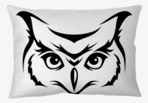 Head Of Horned Owl - Owl Face Drawing Simple