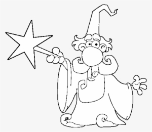 Dibujo De Mago Con Varita Mágica Para Colorear - Imagenes Para Colorear El Brujito De Gulubu