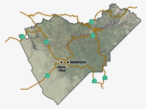 Locations Of Agua Fria And Mariposa - Map