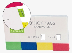Banderitas - Q-connect Quick Tabs 20x50mm Transparent Pack