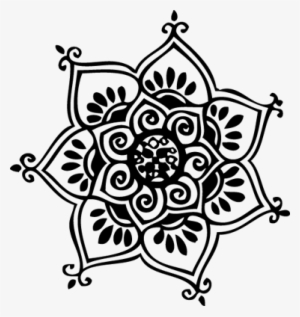 Vinilo Decorativo Flor Siete Pétalos - Simple Flower Mandala Design