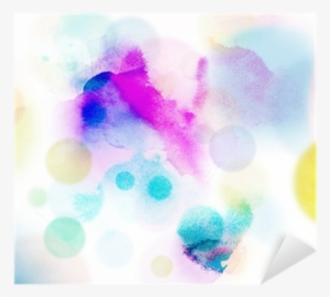 Vinilo Pixerstick Acuarela Abstractos Círculos De Colores - Tapis Extra Doux Taupe 120x170cm Cocoon 170x120cm Taupe
