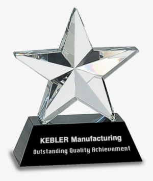 Image - Engraved Crystal Glass Award 6 Inch Crystal 3d Star