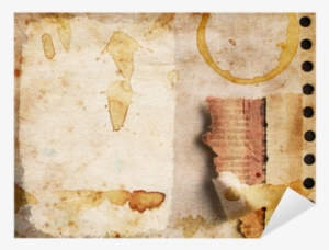 Grunge Paper Background With Coffee Stains Sticker - Grunge Paper