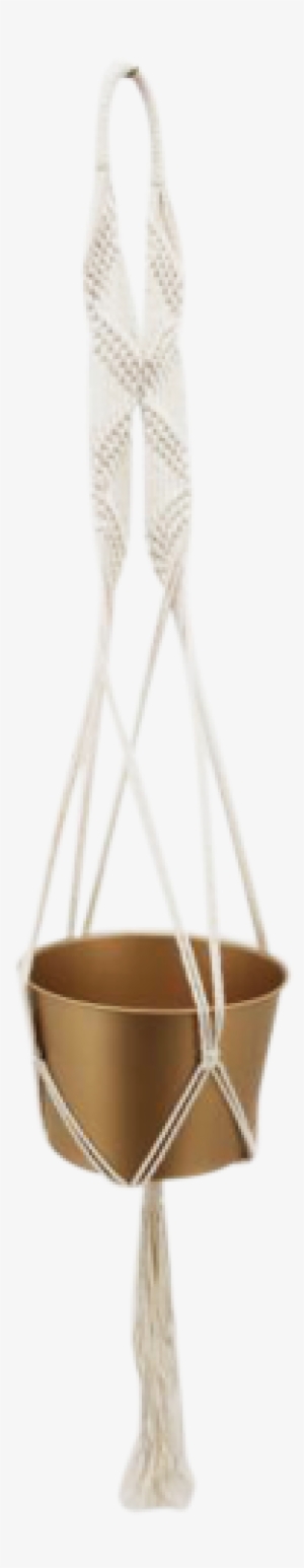Gold Boho Hanging Planter 100cm - Gold