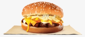 Triple Cheese Burger Burger King - 500x400 PNG Download - PNGkit